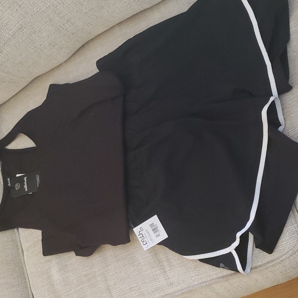 New Balance Black shorts Small and Allbirds black tank top Small